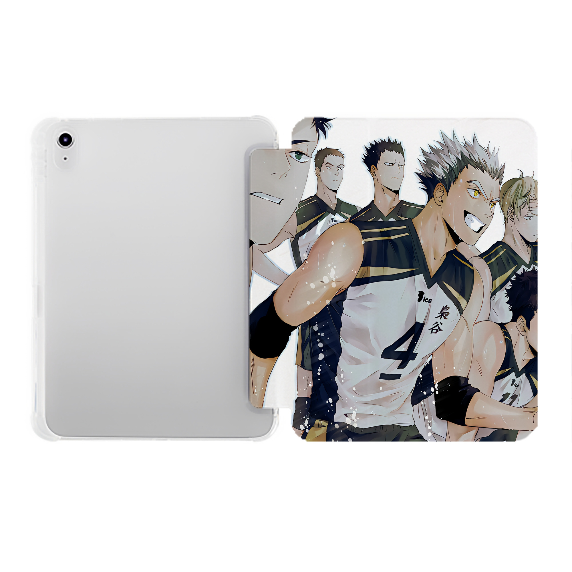 （画像用） ハイキュー!! Haikyu!! IPad ケース ペン収納付き 三つ折りスタンド PUレザー×シリコン 対応機種9.5/10.5/10.9インチ
